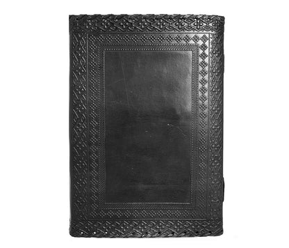 Handmade Vintage Black Leather Journal with Lock